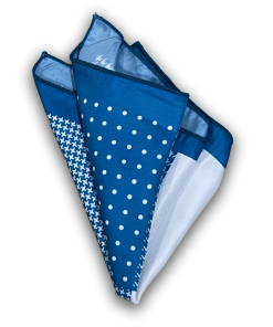 Sapphire Blue Polka Dot and Houndstooth