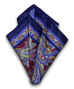 Maroon Blue Mixed Paisley