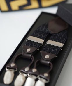 6 Clip Y Suspender Black