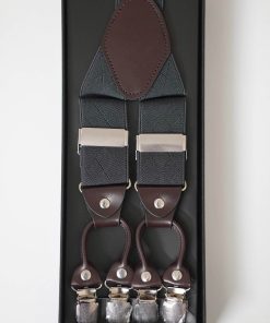 6 Clip Y Suspender Grey