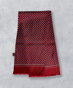 Ruby Red Silk Scarf